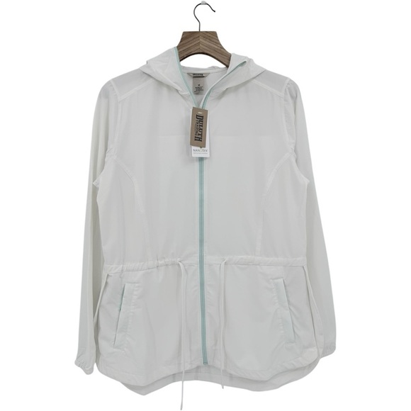 Duluth Trading Co. NEW Pier Genius Shirt Jac Jacket in White Size M - Picture 1 of 8